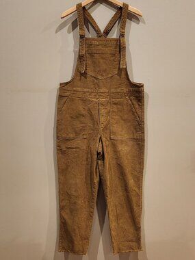 Aerie Women's Utility Overalls Brown Tan Workwear Bib Size Medium